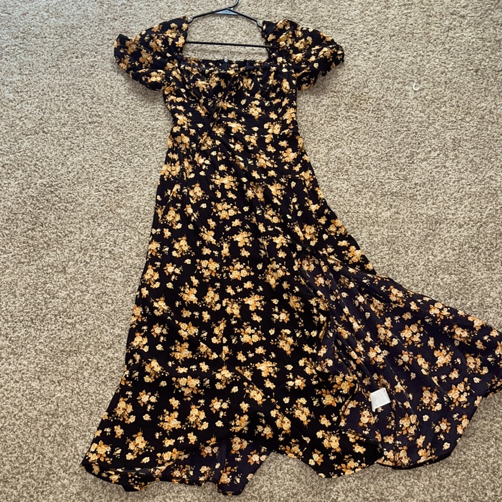 Never worn. Black/orange/gold colors.
